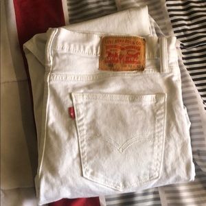 VINTAGE LEVIS 510 SLIM JEANS WHITE